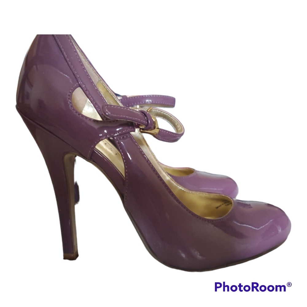 NINE WEST Purple Mary-Jane High Heels Pumps Shoes - Size 5 / 35